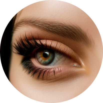 Eyebrows and eyelashes